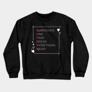 Marvelous one - Best mom ever Acrostic Crewneck Sweatshirt